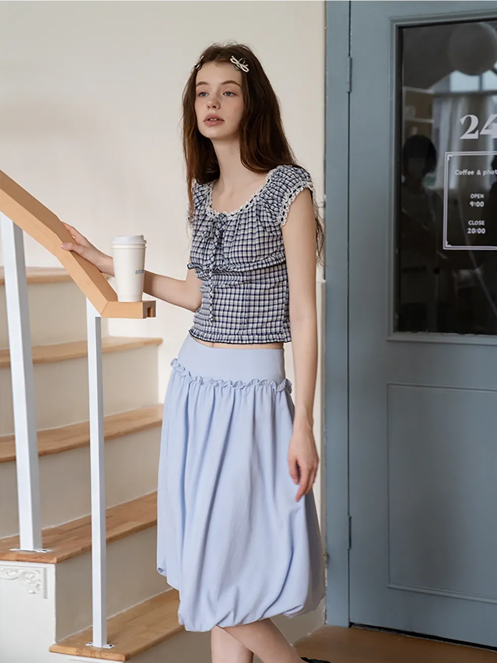 Balloon Hem Skirt