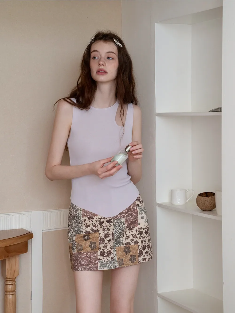 Vintage Patchwork Mini Skirt