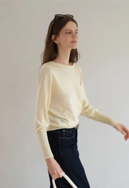 Women's One-Shoulder Long Sleeve Knit Top