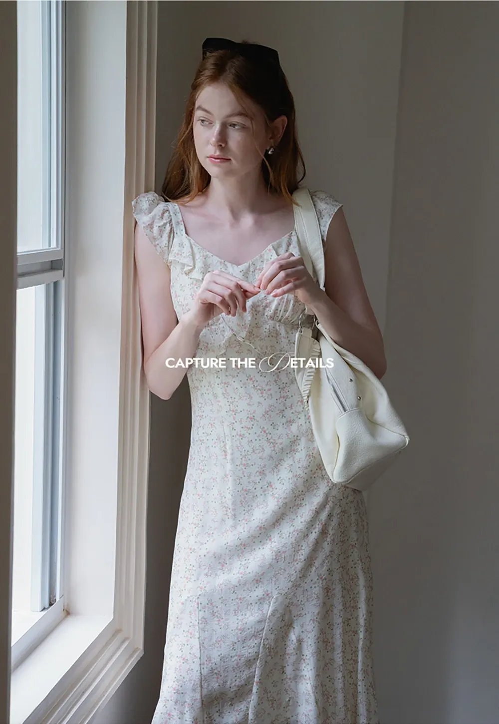 Floral Ruffle Sleeveless Midi Dress