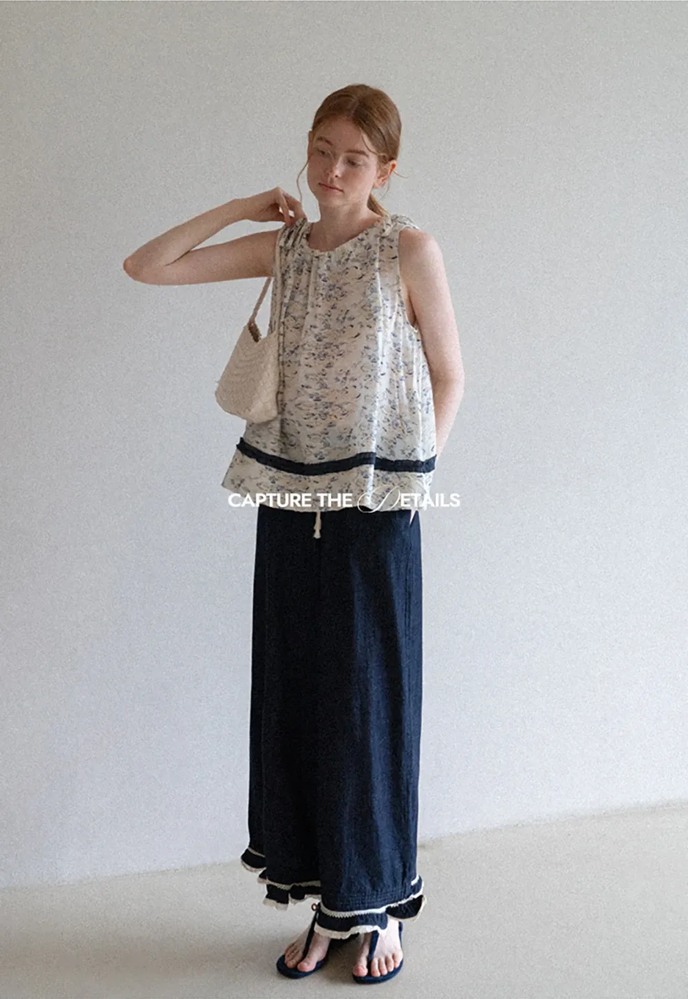 Lace Hem Wide Leg Jeans