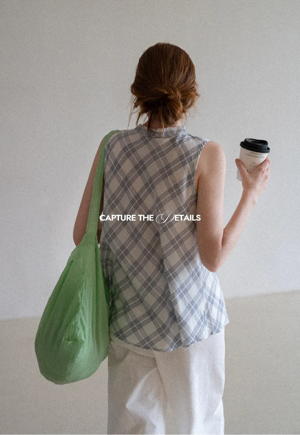 Plaid Bow Sleeveless Top