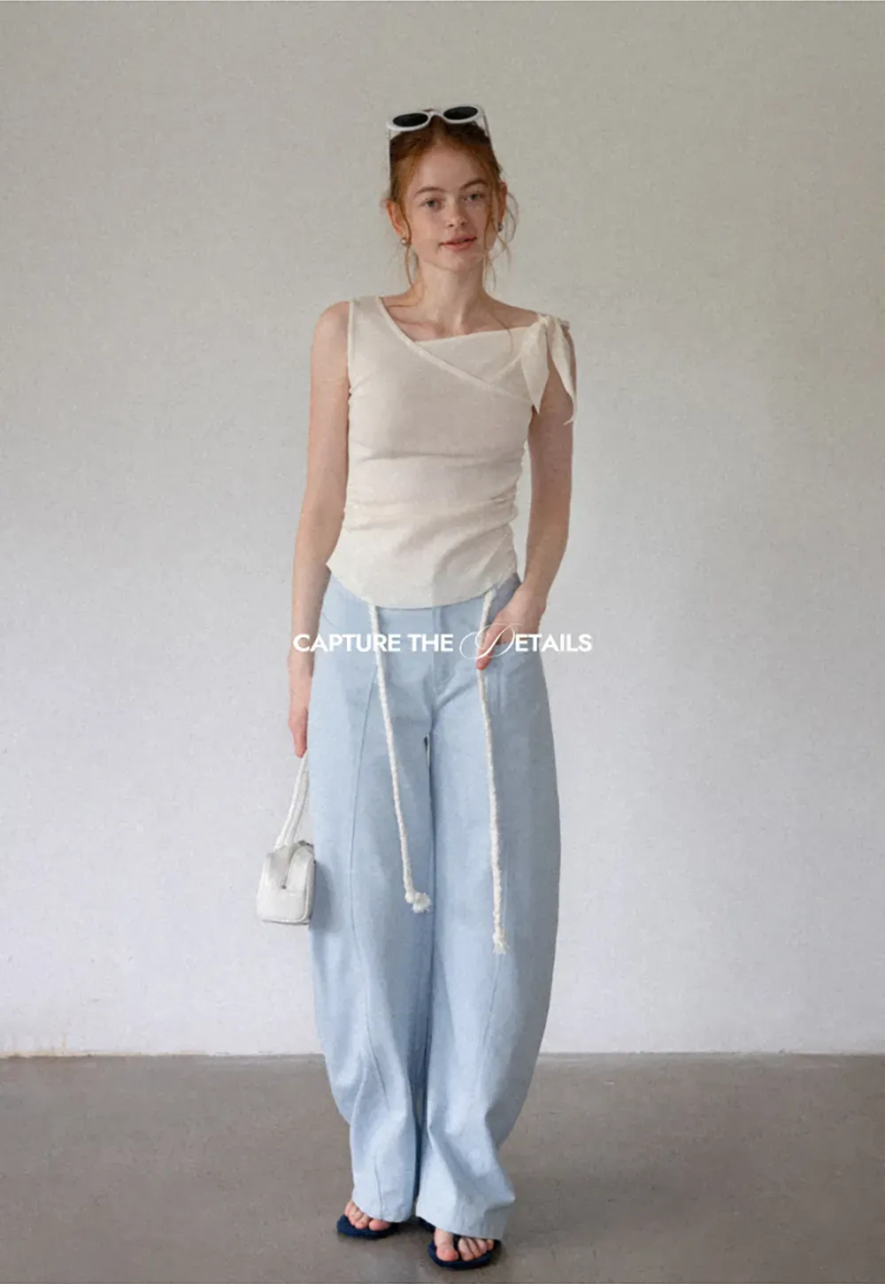 Asymmetrical One-Shoulder Tie Tank