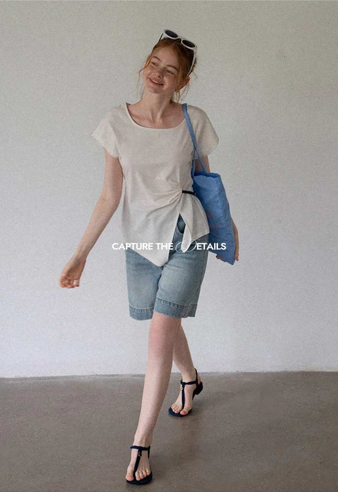 Women’s Asymmetrical Side-Twist Tee