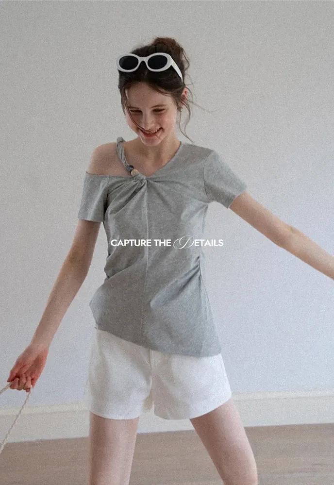 Women's Knotted Side Top with Beads