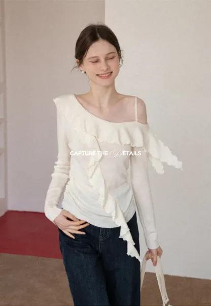 One-Shoulder Ruffle Top