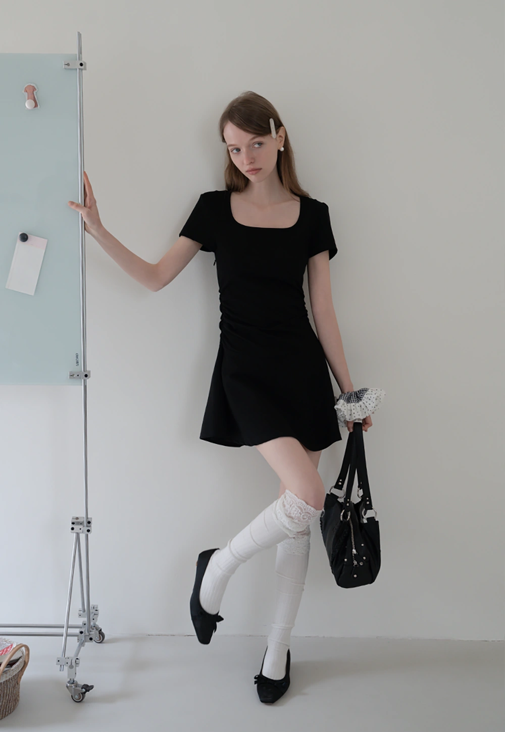 Women's Square Neck Fit and Flare Mini Dress