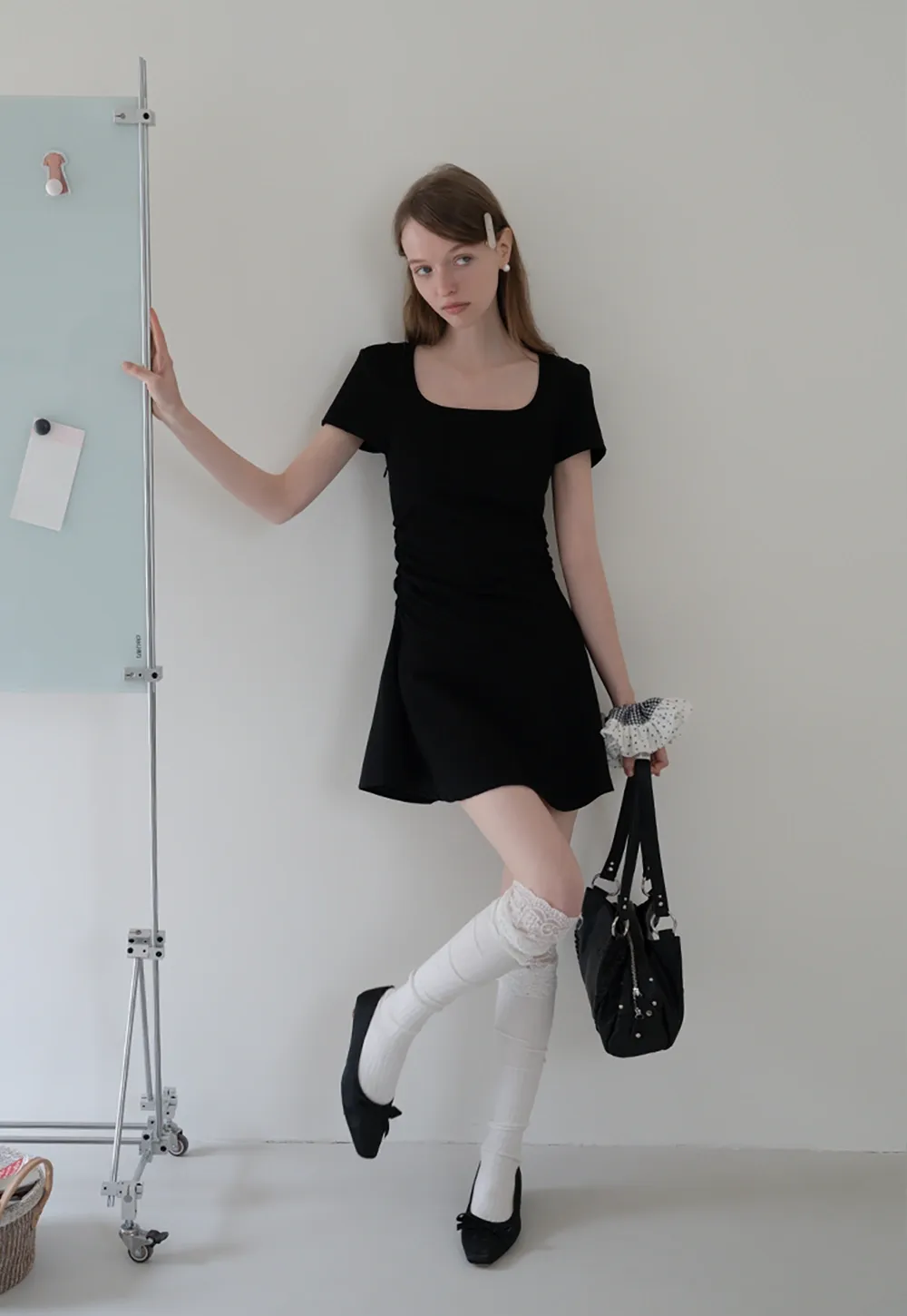 Women's Square Neck Fit and Flare Mini Dress