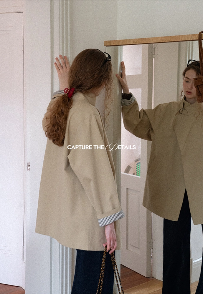 Buckle-Collar Wrap Trench