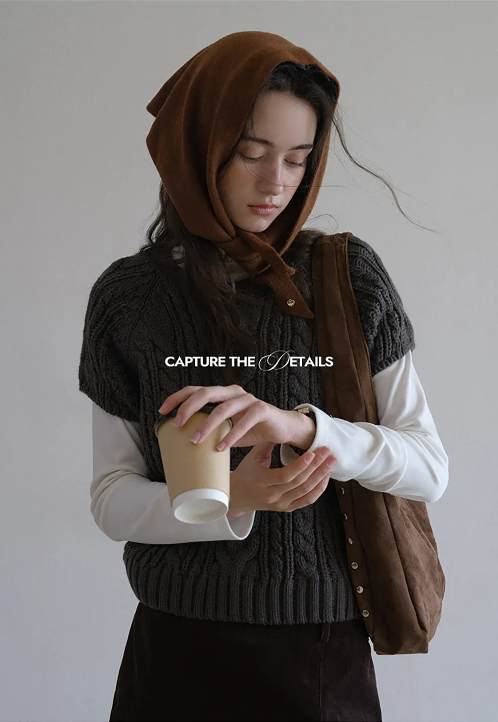 Cable Knit Sleeveless Sweater