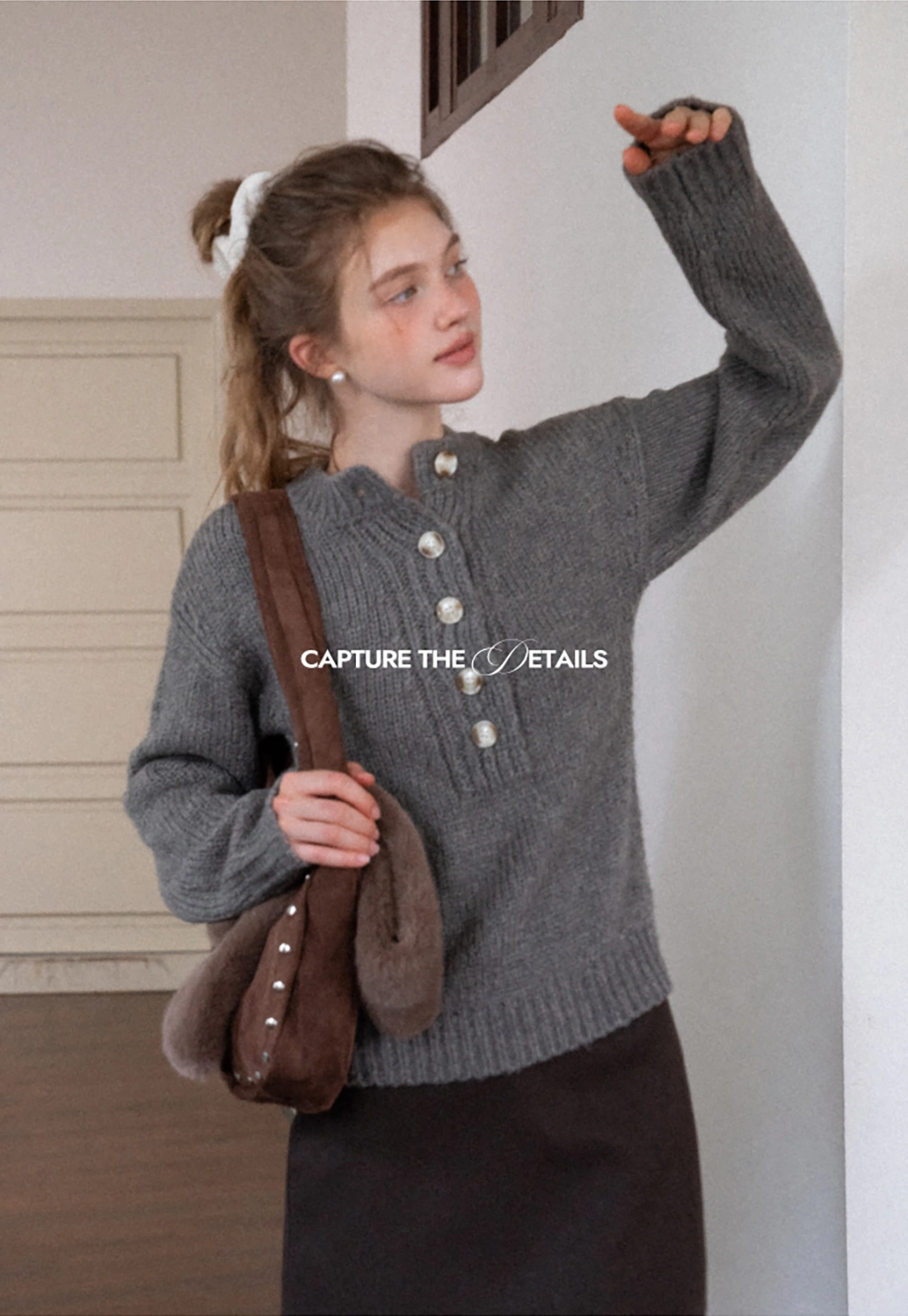 Womens Long Sleeve Mock Neck Sweater