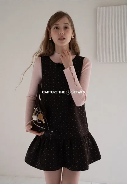 Polka Dot Sleeveless Mini Dress