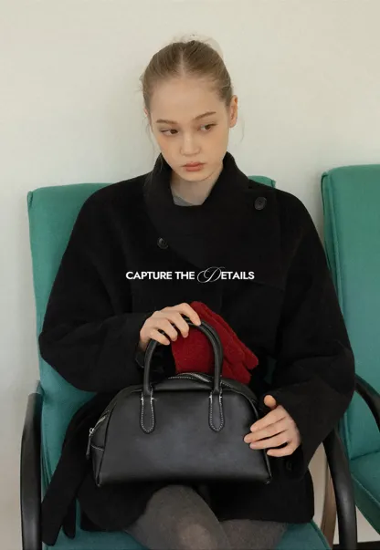 Belted Double Breasted Wool Coat