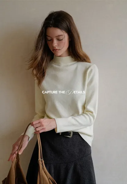 Asymmetric Wool-Blend Midi Skirt