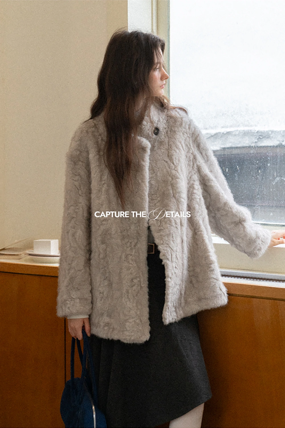 Chic Faux Fur Leather Jacket