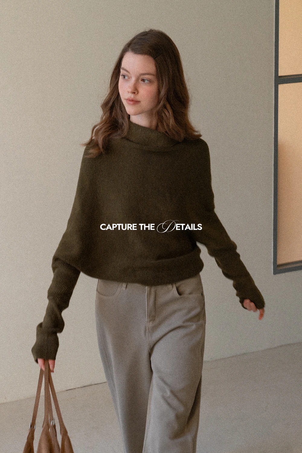 Loose Fleece-Lined Jeans with Tassel Belt