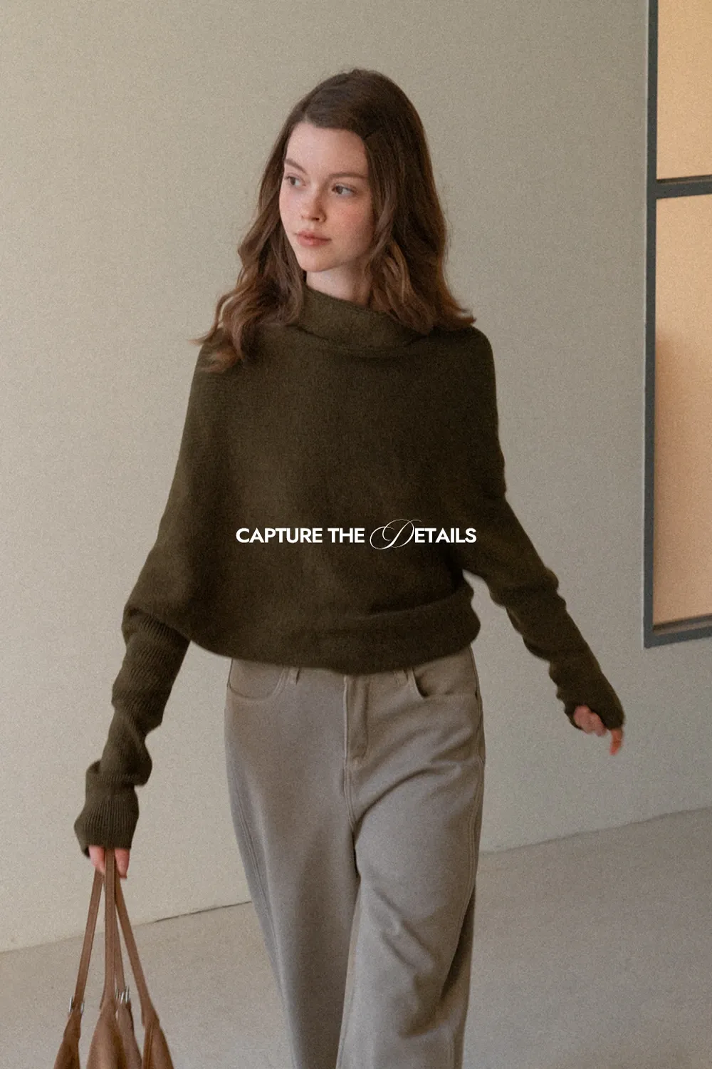 Loose Fleece-Lined Jeans with Tassel Belt