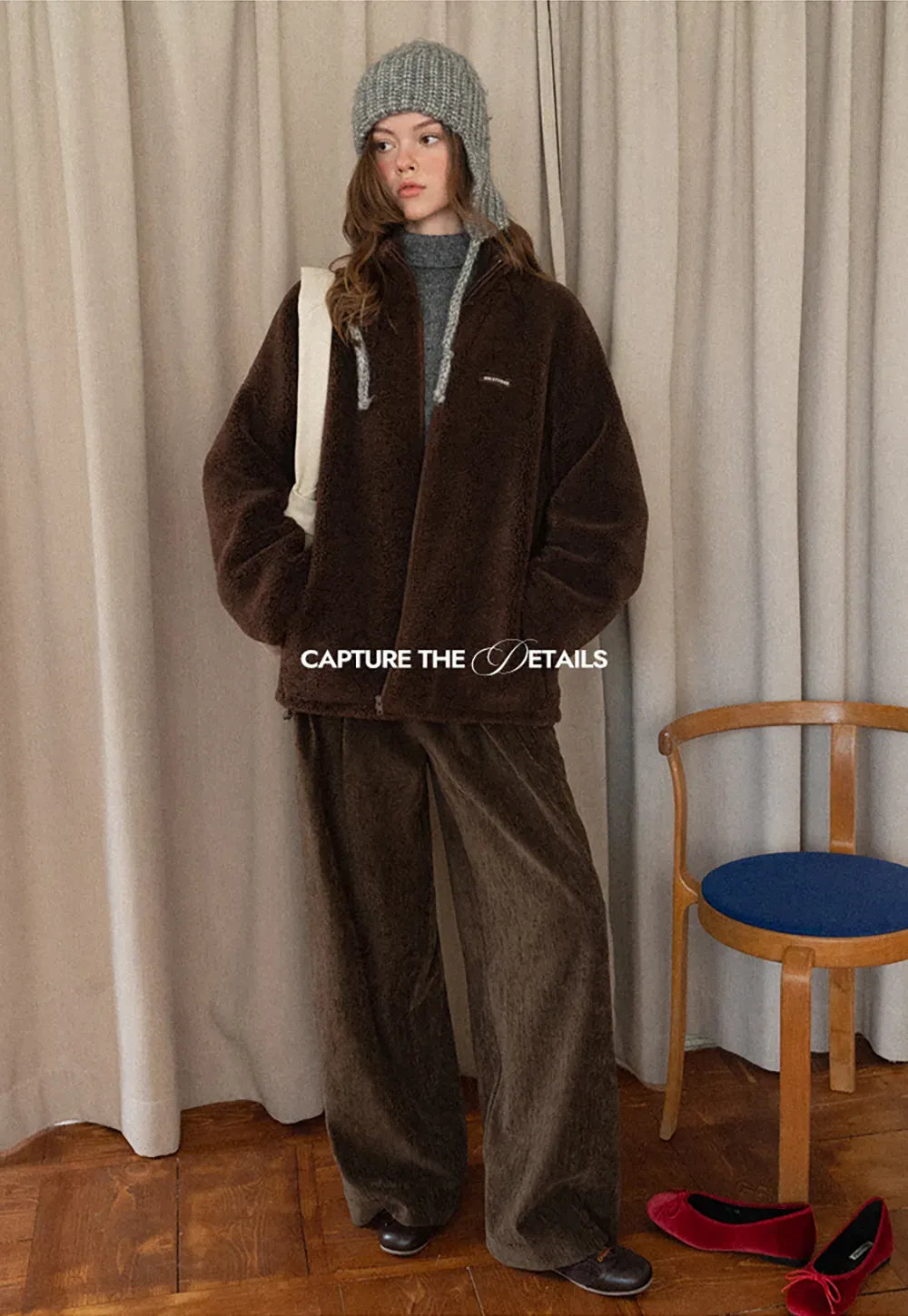 Velvet Wide-Leg Trousers