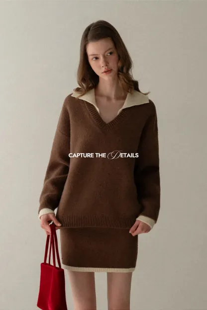 Cozy Knit Sweater and Skirt Set