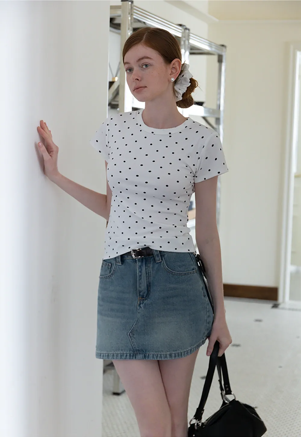 Polka Dot Tee & Scrunchie Set