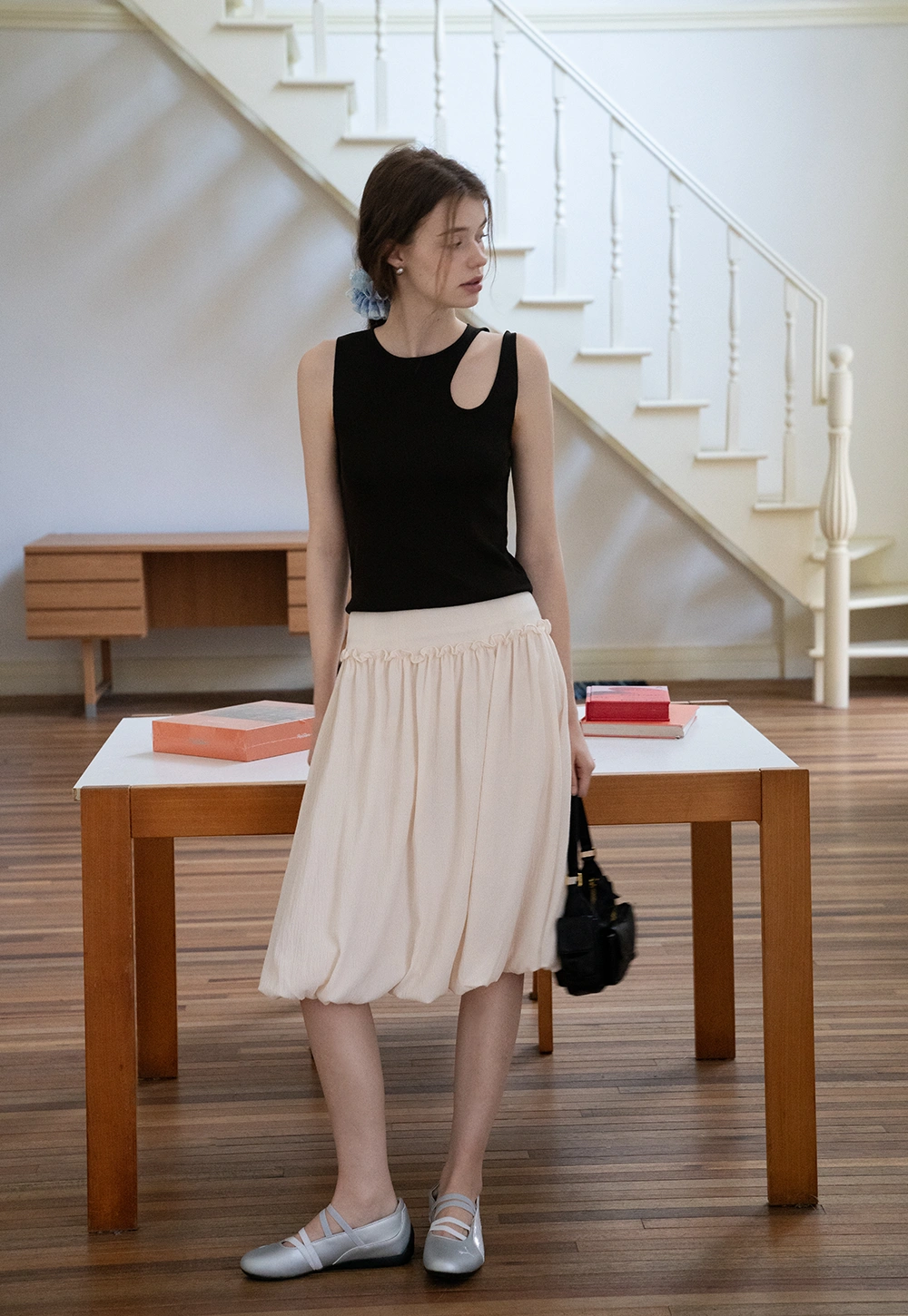 Balloon Hem Skirt