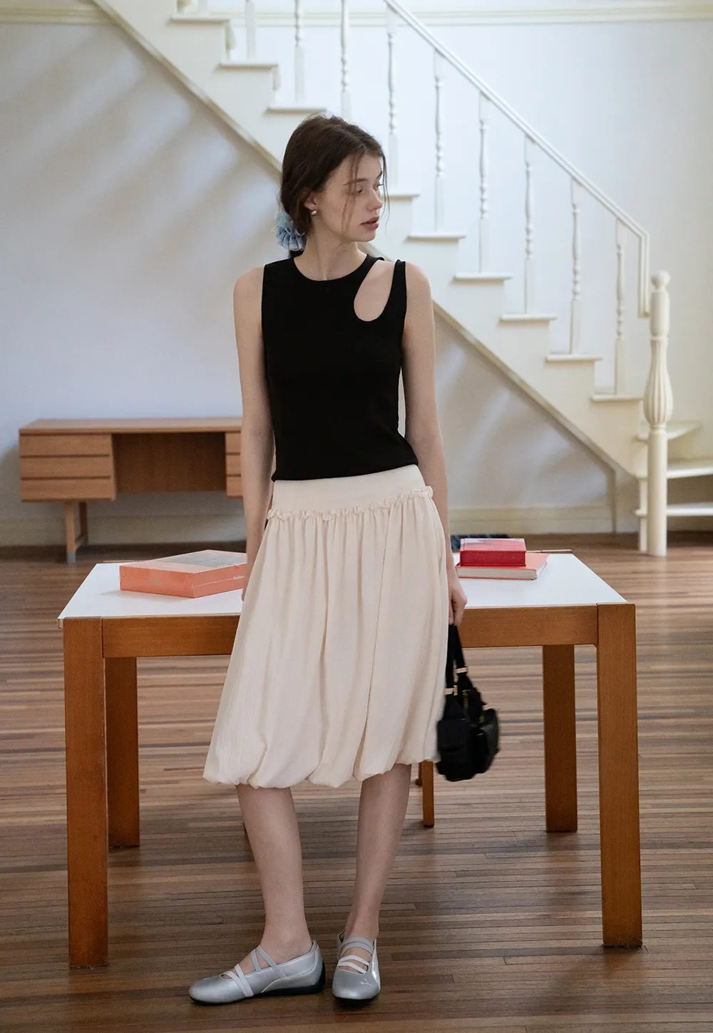 Balloon Hem Skirt