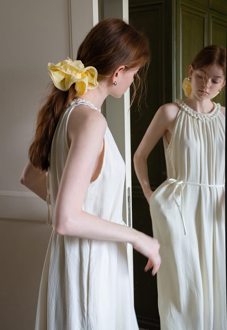 Ruffled Textured Layered Lettuce Edge Scrunchie