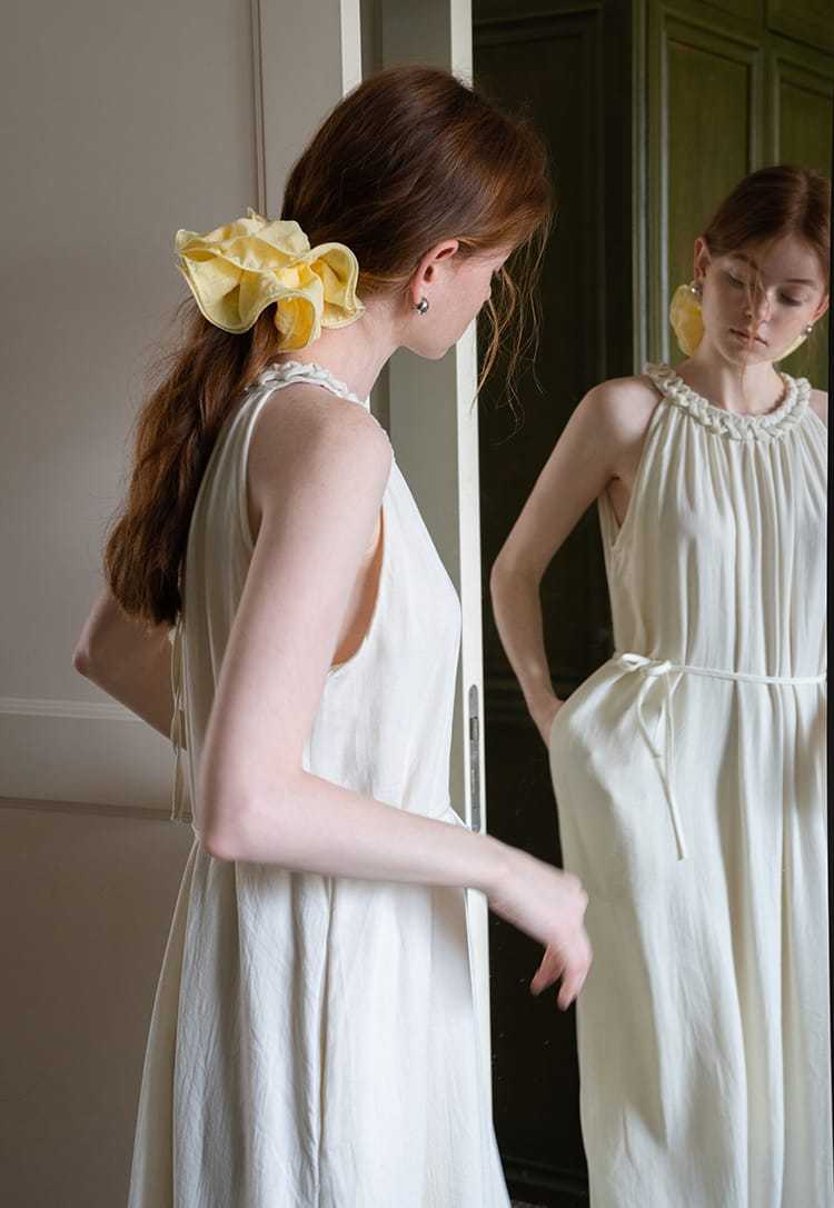 Ruffled Textured Layered Lettuce Edge Scrunchie
