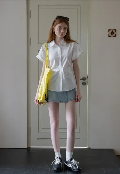 Women’s Short Sleeve Button Down Shirt 