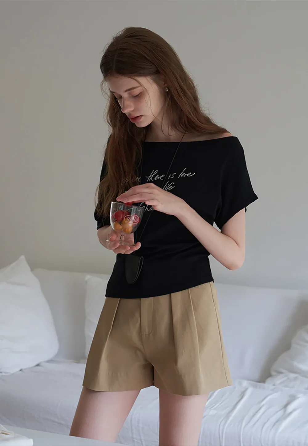 Women’s High-Waist Pleated Tailored Shorts