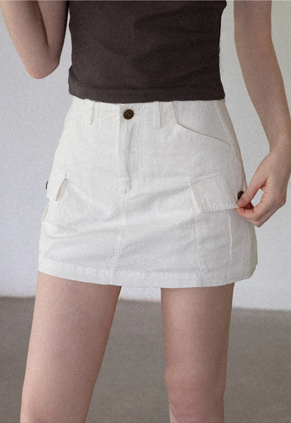 Women’s Cargo Mini Skirt with Flap Pockets