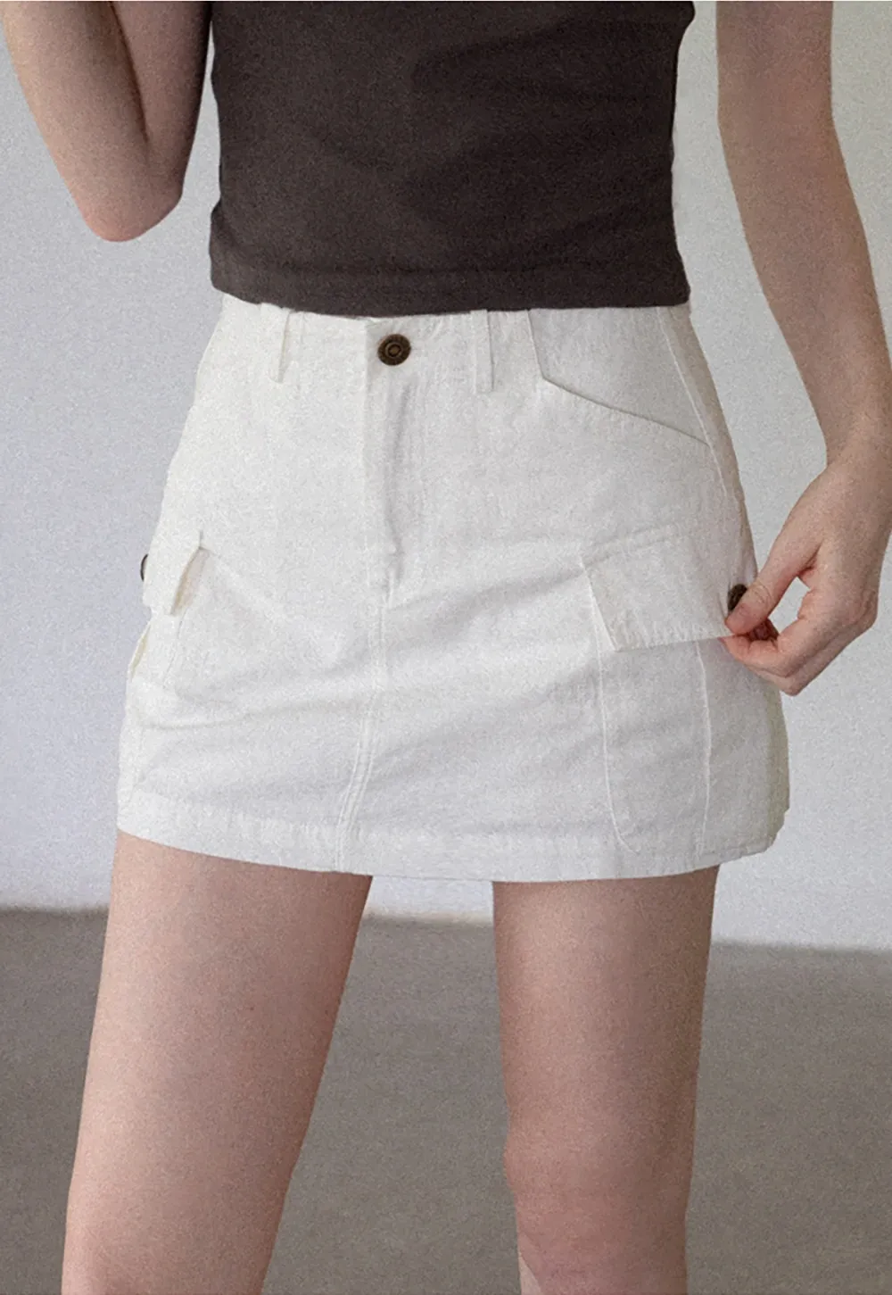 Women’s Cargo Mini Skirt with Flap Pockets