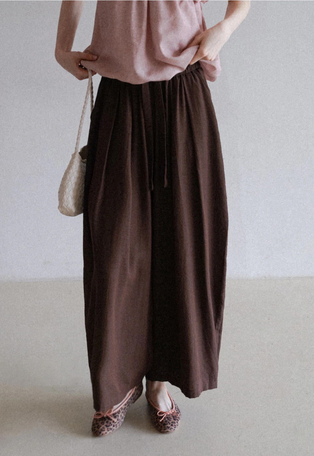 Women's Casual Loose Fit Pants with Elastic Drawstring Waist