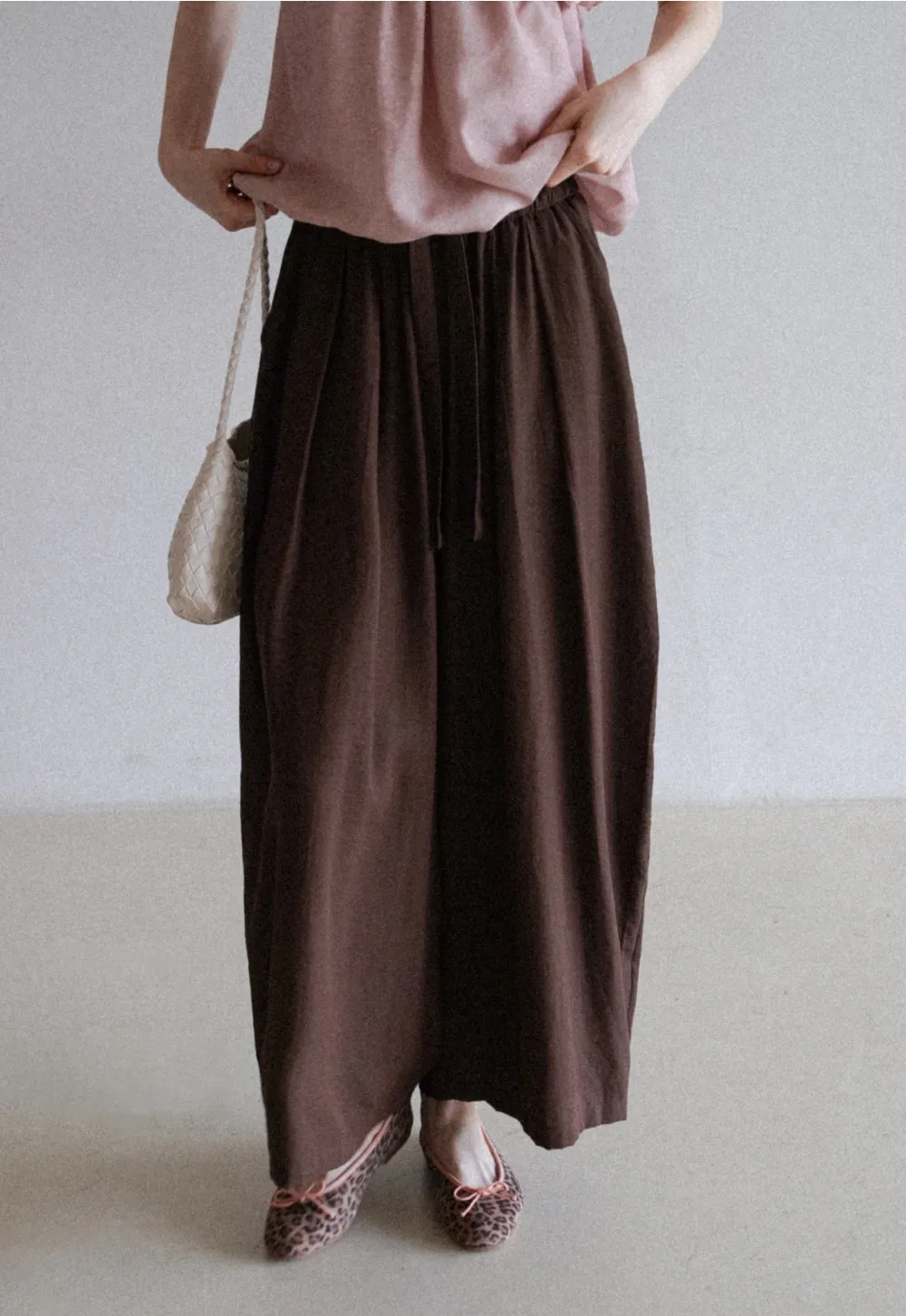 Women's Casual Loose Fit Pants with Elastic Drawstring Waist