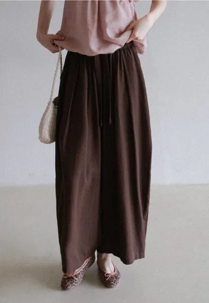 Women's Casual Loose Fit Pants with Elastic Drawstring Waist
