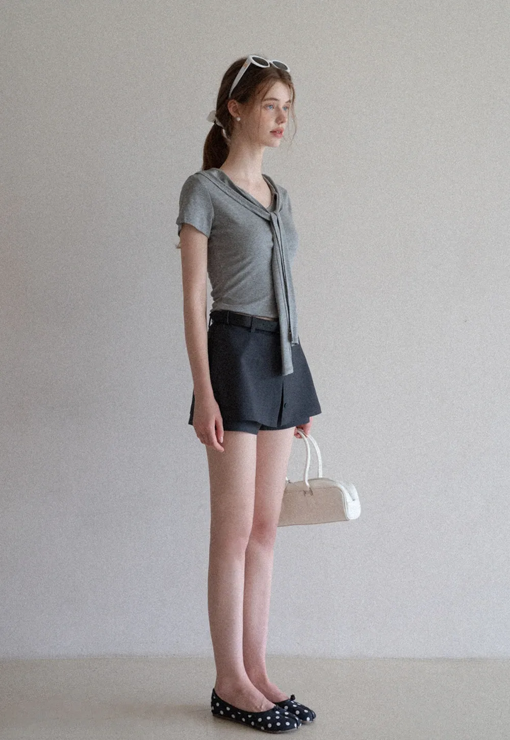 Women's Tailored Skort with Belt 