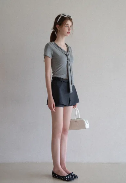 Women's Tailored Skort with Belt 