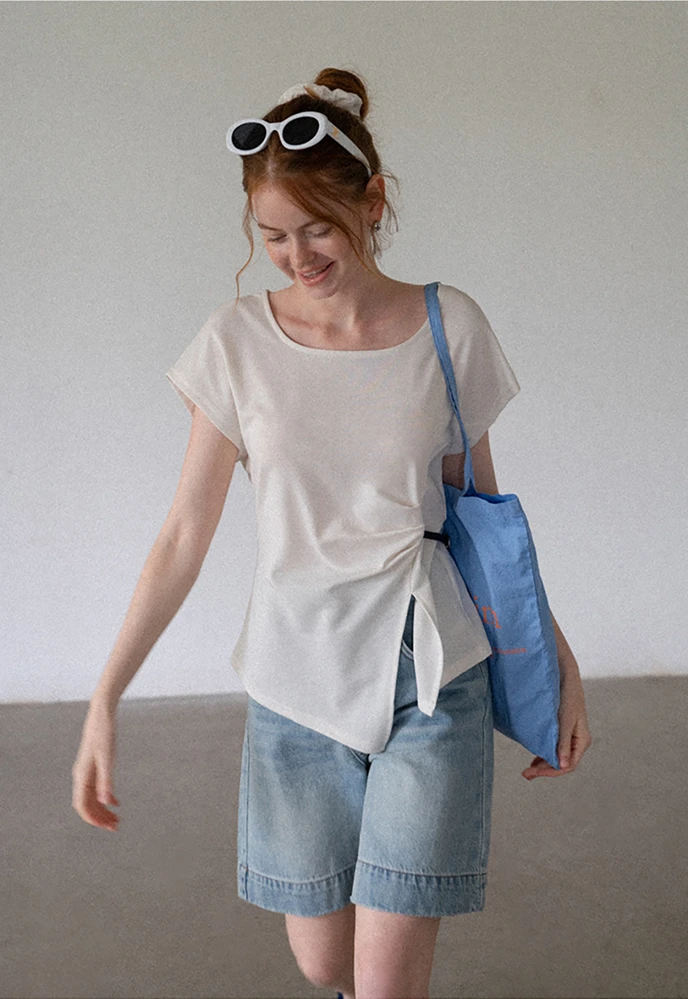 Women’s Asymmetrical Side-Twist Tee