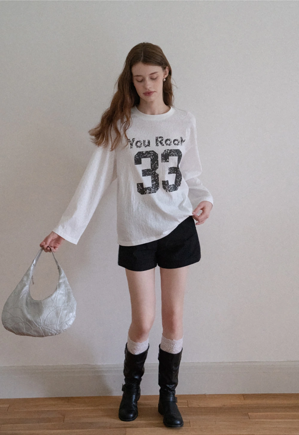 Women's Oversized Graphic Long Sleeve T-Shirt