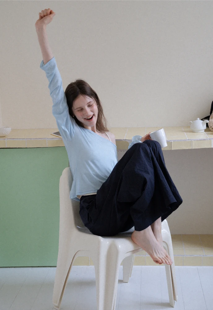 Drawstring Wide-Leg Pants