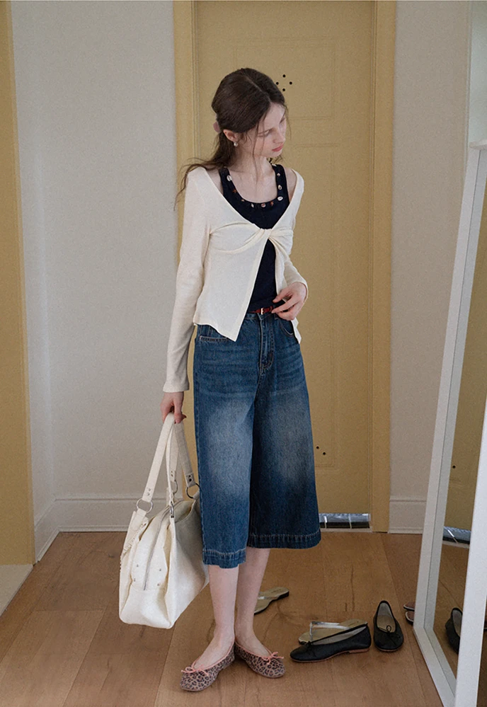 Shell‑Trim Twist Layered Top