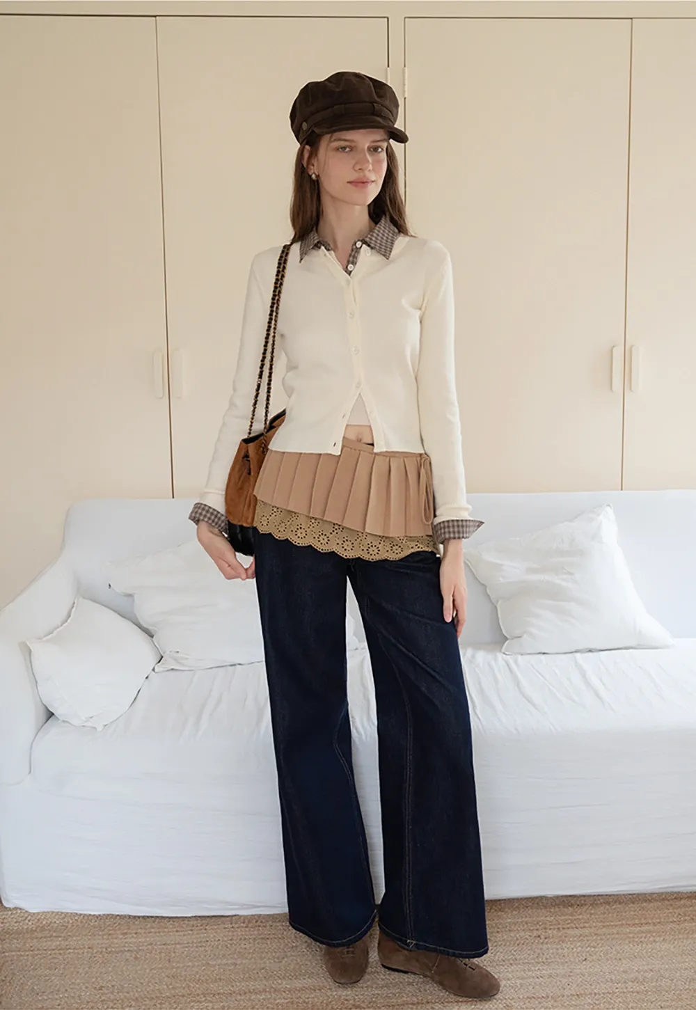 Women's Casual Crewneck Knit Cardigan