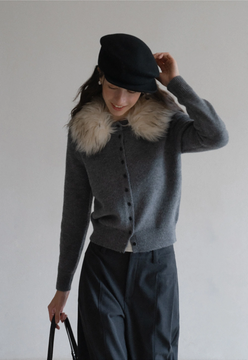 Cozy Maillard Vibes Fur Collar Scarf