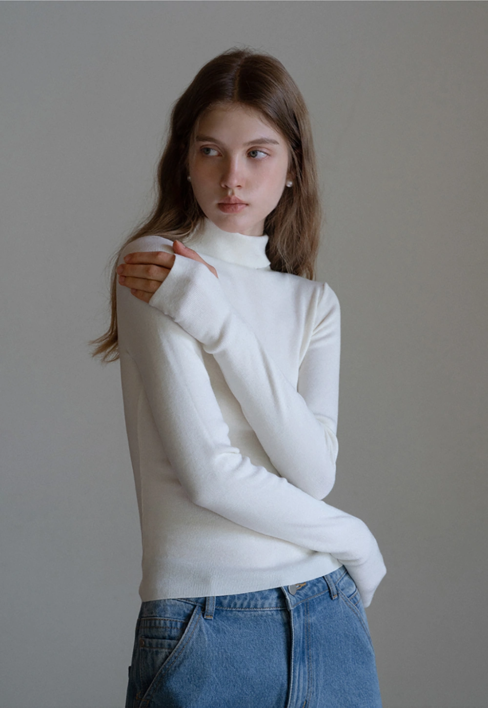 Women’s Slim Fit Knit Turtleneck Top