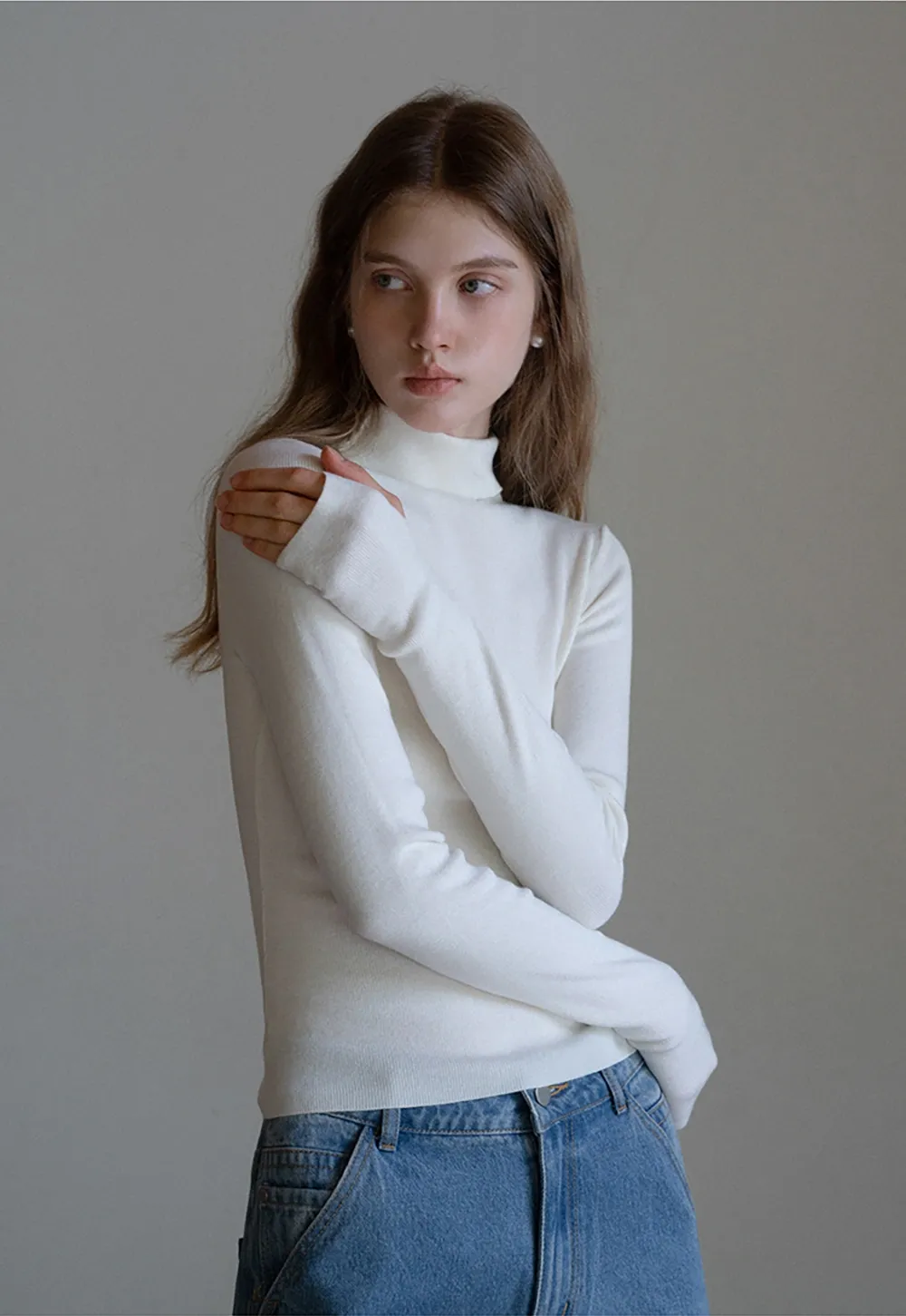 Women’s Slim Fit Knit Turtleneck Top