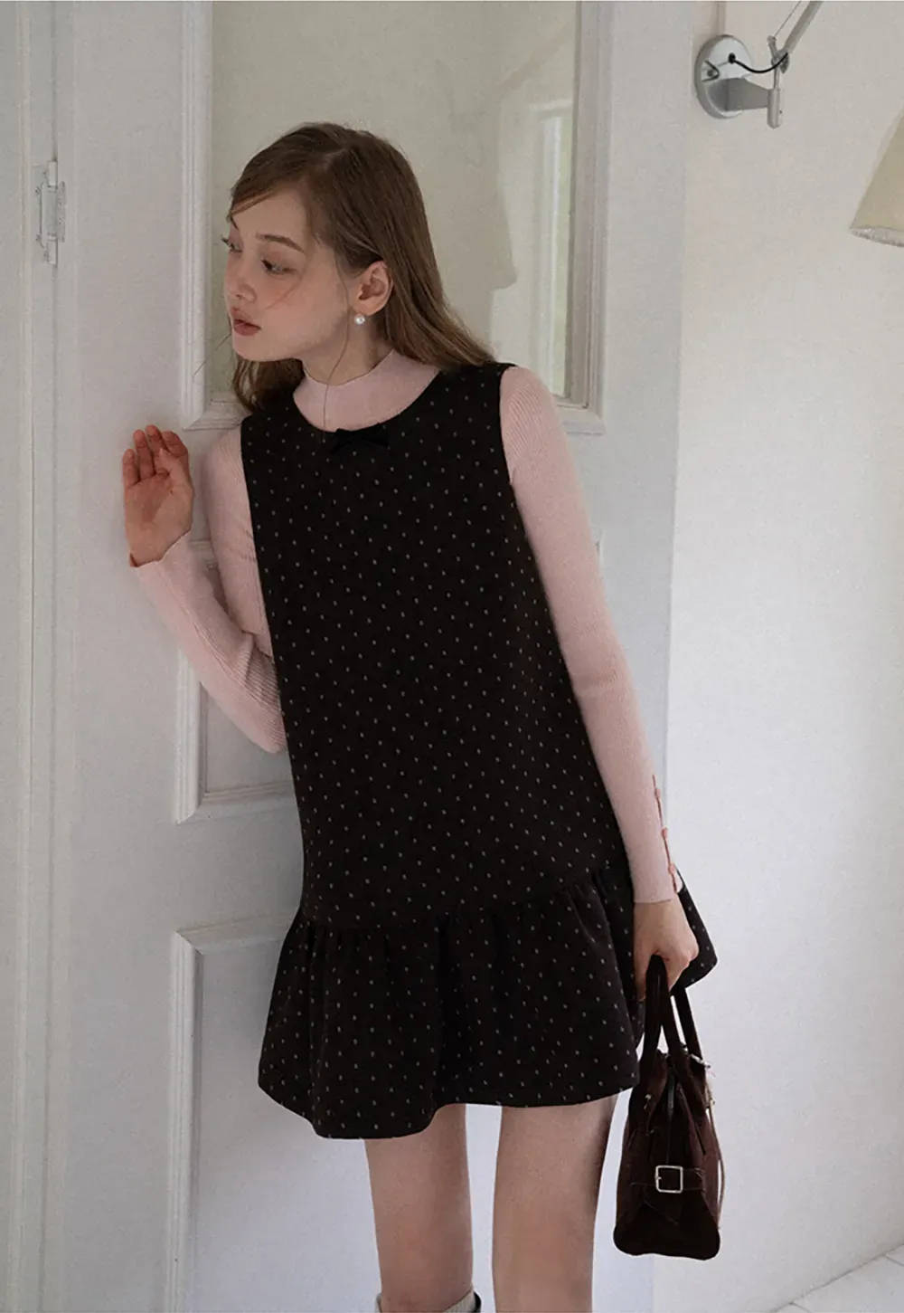 Polka Dot Sleeveless Mini Dress