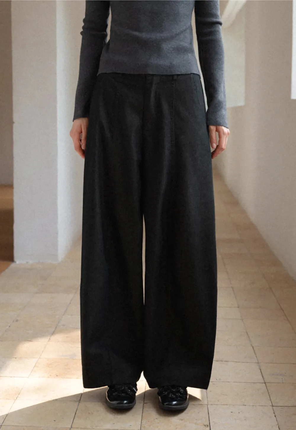 Womens High Waist Wide Leg Pants