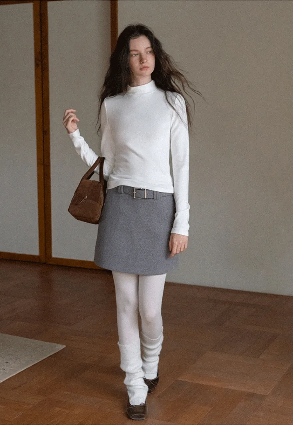 Women Long Sleeve Turtleneck Top