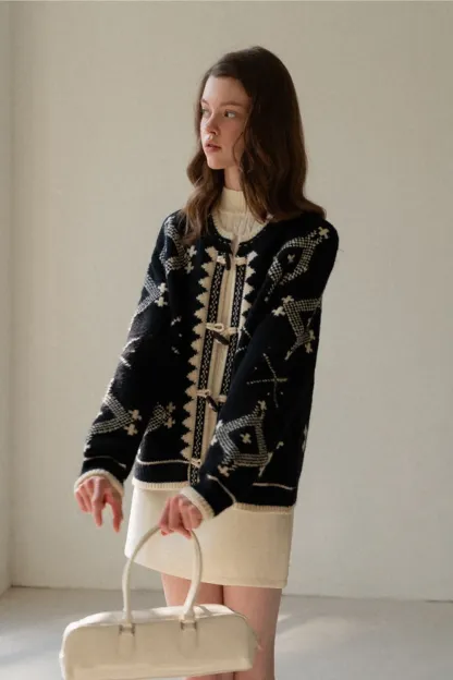 Toggle Button Cardigan Sweater