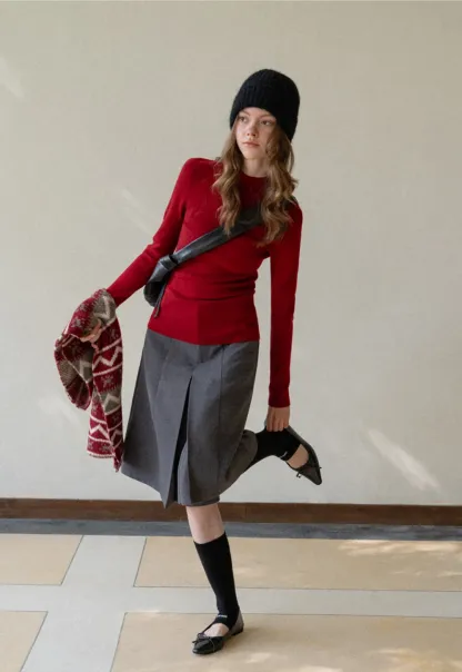 Women Basic Long Sleeve Turtleneck Sweater